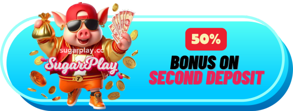 Sugarplay 50% BONUS ON SECOND DEPOSIT